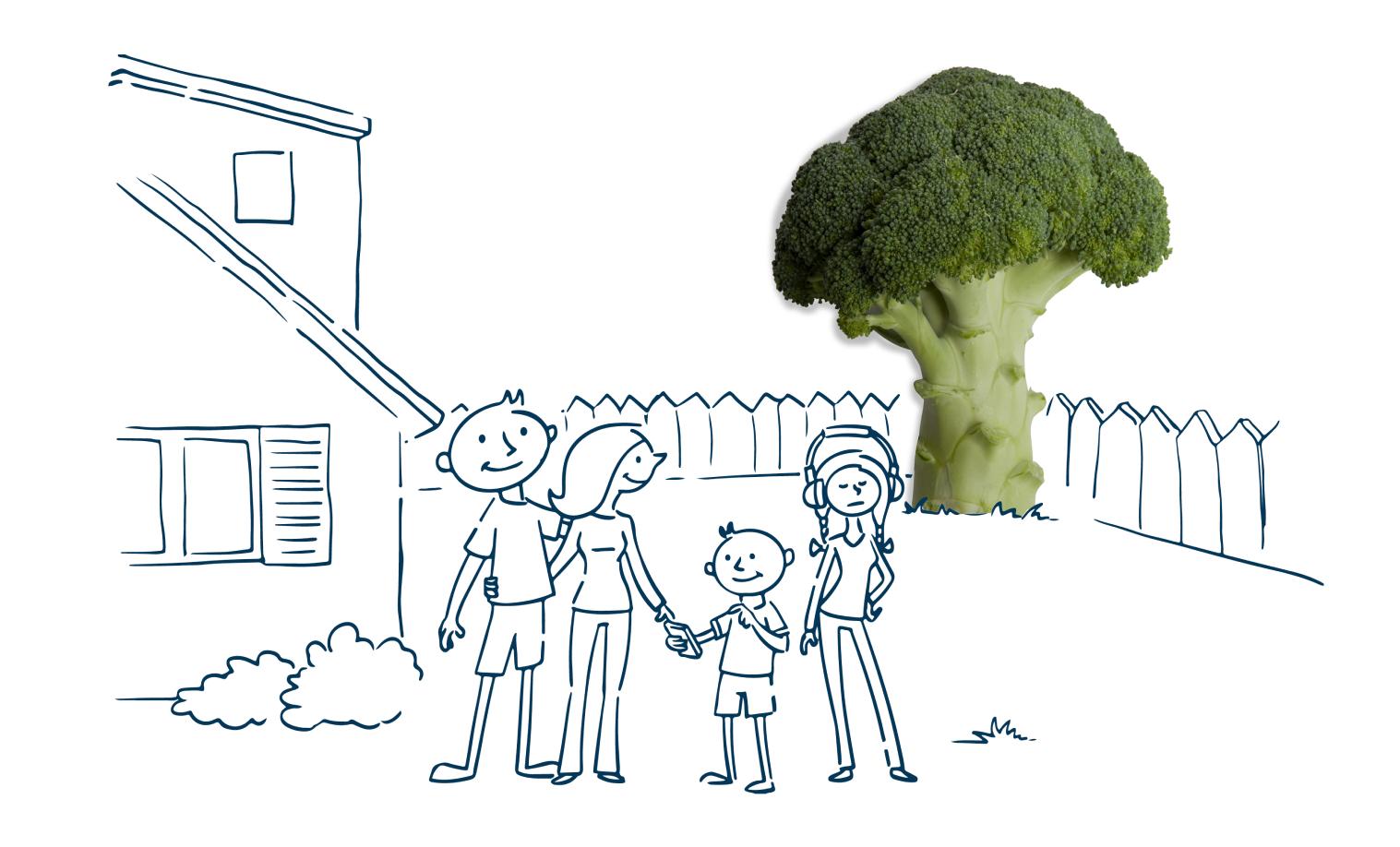 Family With Broccoli